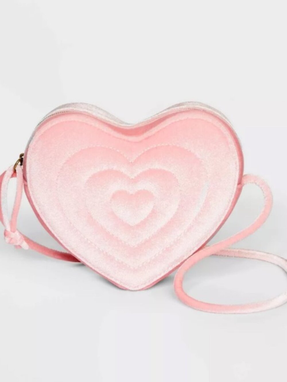NWOT! Cat & Jack Velvet Heart-Shaped Crossbody Bag